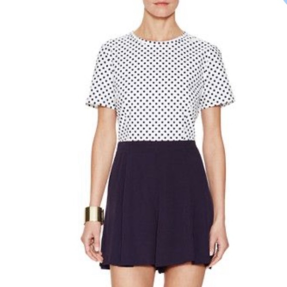 elorie Pants - Elorie Polka Dot Cotton Short Sleeve Romper